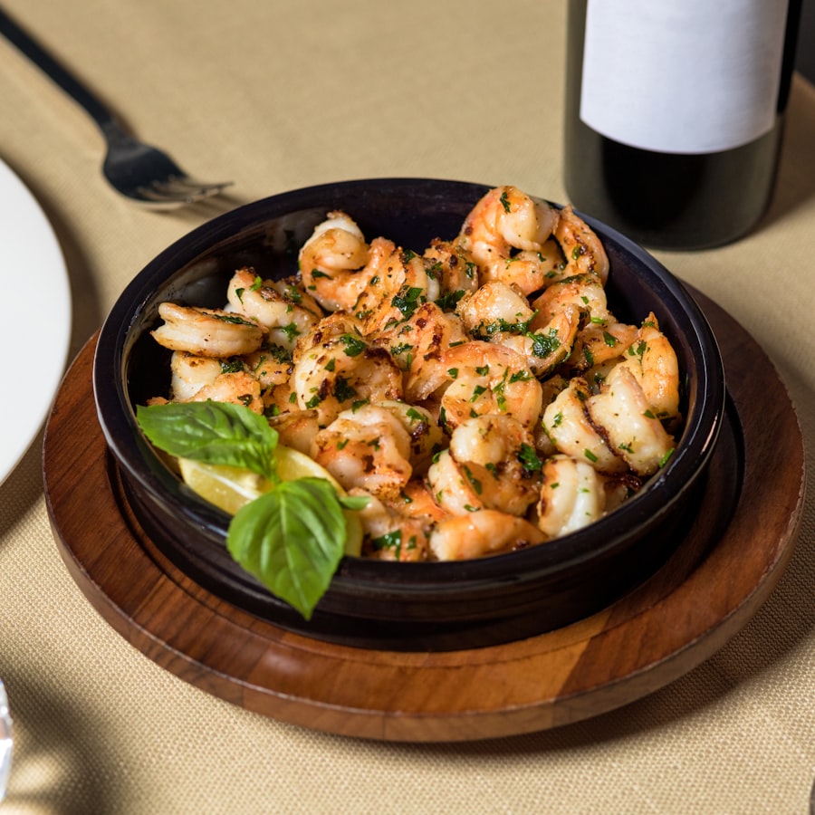 Crevettes sautées à l'ail