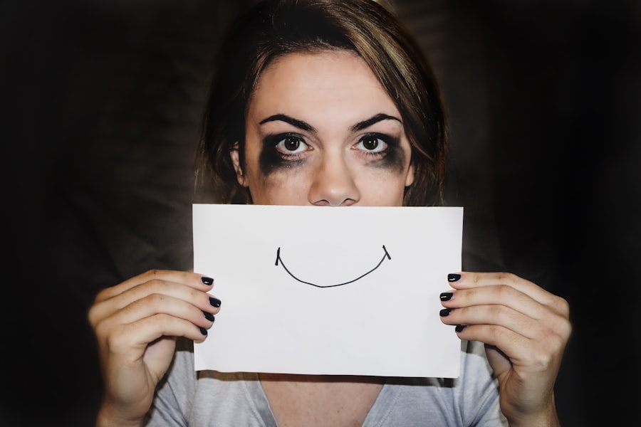 Personne montrant des signes de fatigue mentale
